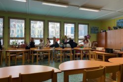 Žáci ze 4. A na dopravním hřišti