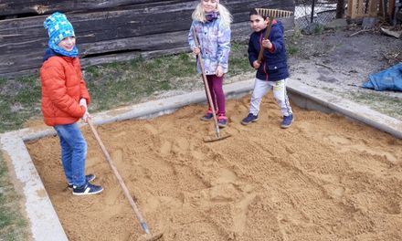 Úprava pískoviště na školní zahradě